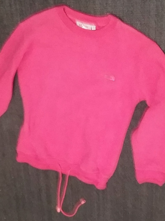 S. Oliver, sweater, sweatshirt, transition, LOGO patch, horizontally ribbed, pink or orange, size information girls, girls, S. Oliver, vintage