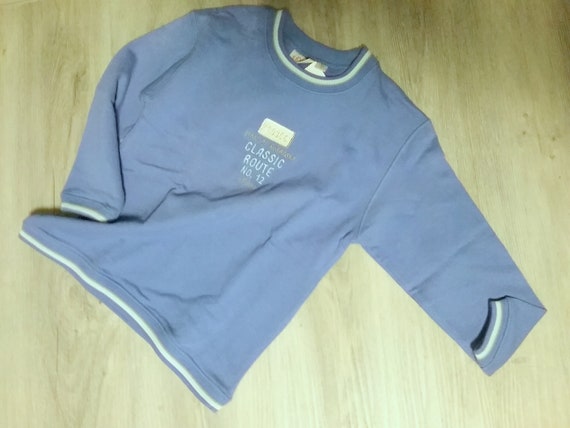Sale 30% Sweater, sweatshirt, long sleeve, graphic Route No. 12 Nebraska, beige-mid blue, boys, BIG format, S. Oliver, Vintage