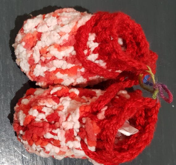 Slippers, booties, crochet shoes, various sizes, foot length, material mix - unique, handmade