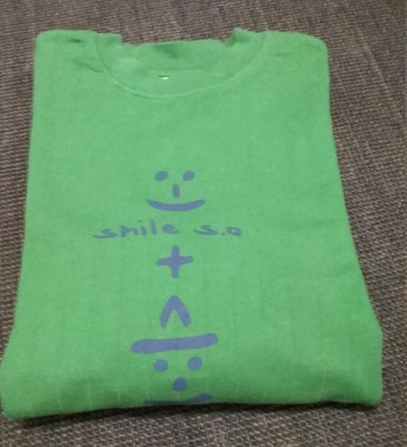 Sale 30% Pullover, Sweatshirt, , Graphic- bright SMILE, yellow + dark blue + green, Size, Adults + KIDS, Gender, S.Oliver, Vintage