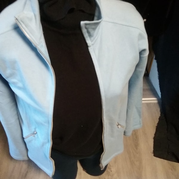 Sweat Jacket with Stand-up Collar