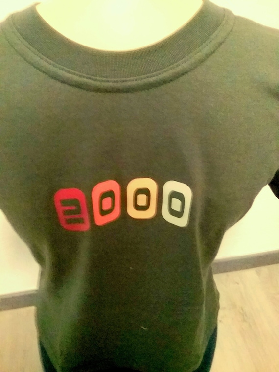 Sale 30% T-Shirt, short sleeve, graphic 2000 frontside, olive green- colorful + gray- pink- white, BIG, Girls, Women, Black Heart, Vintage