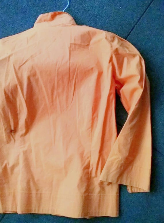 Sale 30% blouse, shirt, overshirt, orange, collar, zipper, cotton, elastic, size guide, girls. Women, girls, S. Oliver, vintage