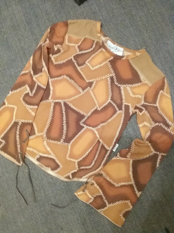 Sale 30% sweater, long-sleeved shirt, velour, pat… - image 4