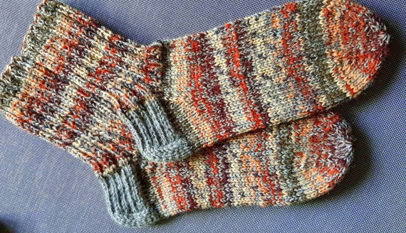 thick WOOL SOCKS hand-knitted-immediately available-SOFA SOCKS-from baby to size 54-by appointment