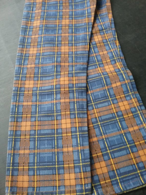 Sale 30% Pants, Baggy, Jeans, Checked, Rough Ripped, Blue/Orange/Yellow, Straight Fit, Skater Pants, Sizes, Young Fashion, Gender, Tokay, Vintage