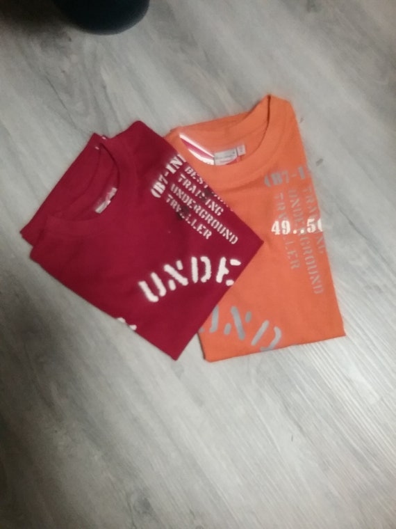 Tanktop, ärmelloses T-Shirt, Grafik- B7-BND, rot+orange, 100 % Baumwolle, Blue Seven, Maßangabe, Vintage