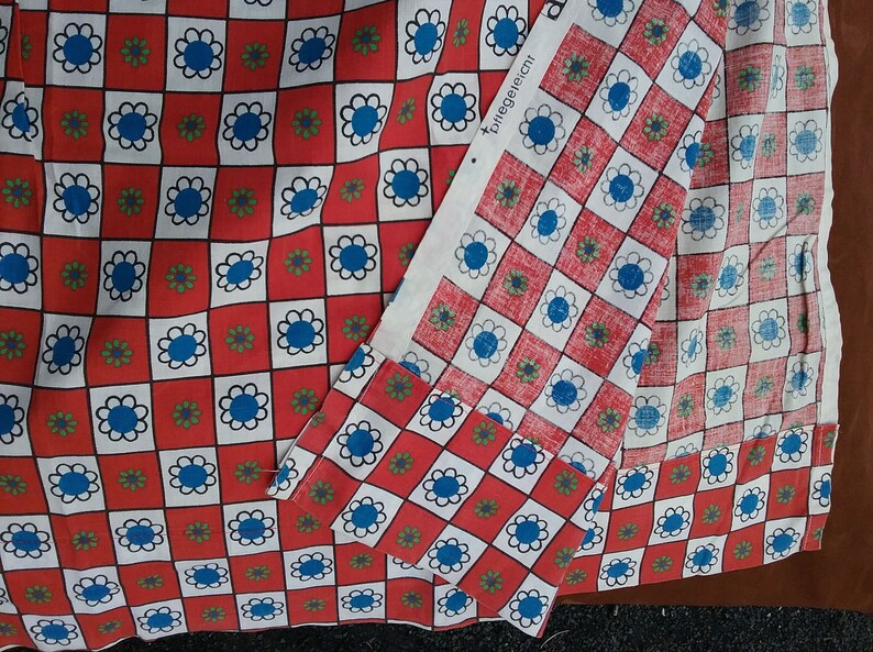 Supergardine curtain scarf refiner kitchen plaid floral pattern red-white-blue-green-green dekoplus easy to care for 40 degree vintage