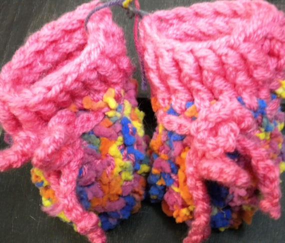 Handmade slippers, booties, crochet shoes, various sizes, foot lengths, mixed materials - unique pieces