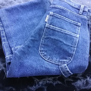 Sale 30% Baggy trousers, jeans, blue denim BIG, wide leg, embroidered TJC logo, 5 pockets, zip/button, young fashion, gender, Tokay, vintage