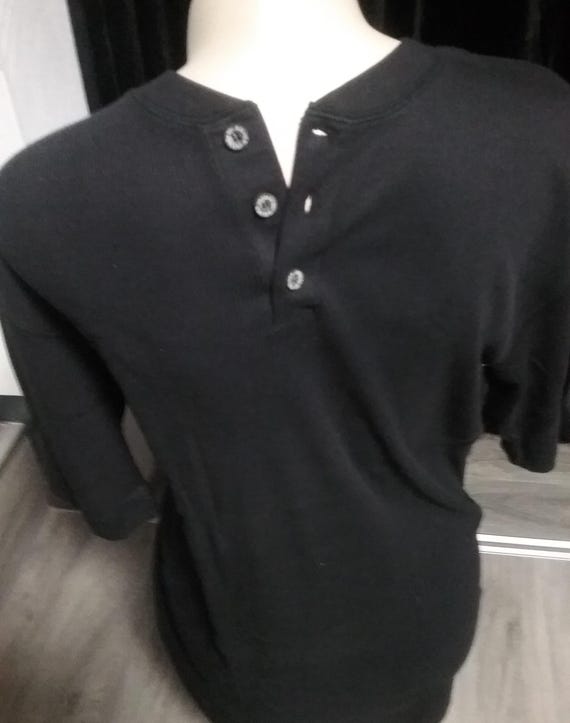 Sale 30% T-shirt, short sleeve, Henley, polo style, LOGO, buttons, fine rib, dark blue + black, BIG format, unisex, S. Oliver, Vintage