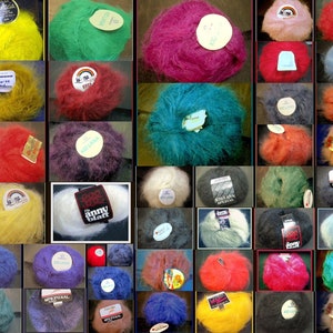 Wool, mohair, long hair, choice of colors, La Donna- Denver- Lucido- Fascino, fantastically beautiful