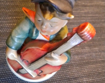 old Hummel-Goebel figure "Sweet Music" boy with cello NR. 186- very rare porcelain rarity vintage