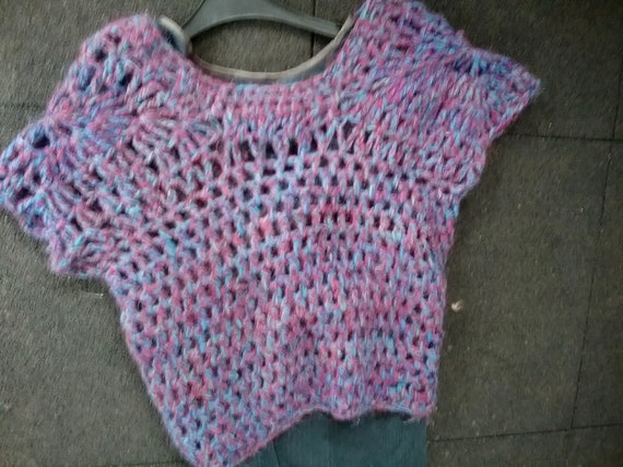 Pullover vest, alpaca mix, pink-turquoise-berry, Anny Blatt, One Size, Measurements, Alpag, Anny, Broadway, Vintage