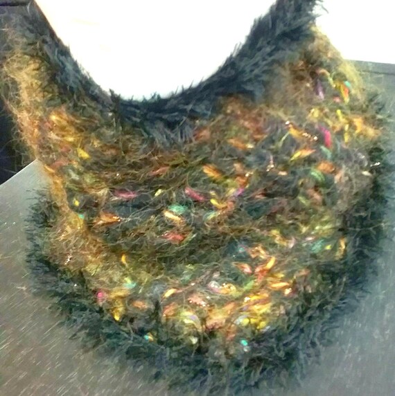 handmade, turtleneck, multifunctional, turtle neck, material mix, multicolor, unique