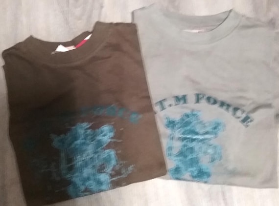 Sale 30% T-Shirt, short sleeve, graphic shirt-Royal Trademark MFC, grey+kiwi with petrol, boys, men, boys, size information, Blue Seven, Vintage