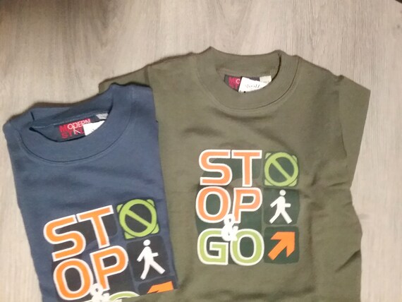 T-shirt, short sleeve, graphic STOP GO, frontside… - image 8