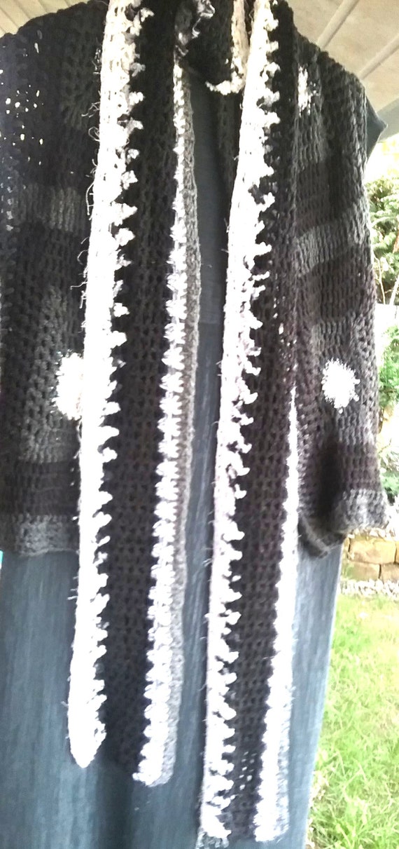 handmade, crochet vest, granny square, patchwork, hippie look, scarf, shoulder bag, set or individual pieces, vintage style