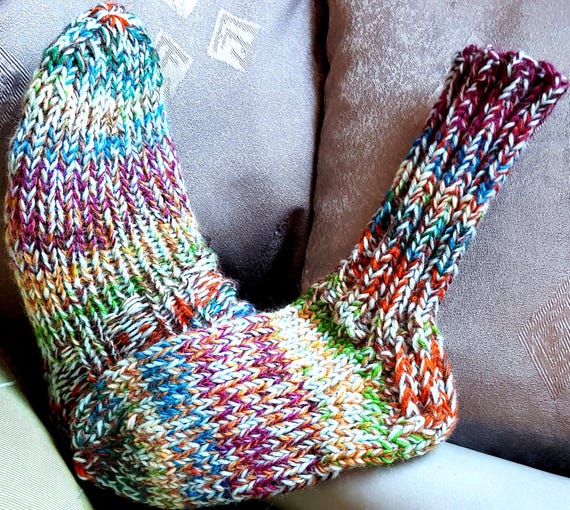Thick wool socks hand-knitted - available immediately - sofa socks - from baby to size 54 - by appointment