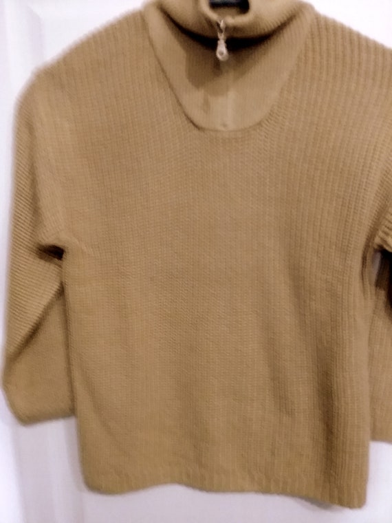 S.Oliver, Troyer Pullover, Half Patent, camel beige, One Size BIG, Maßabe, anno 1990, Vintage S.Oliver, Troyer Pullover, Half Patent, camel beige, One Size BIG, Maßabe, anno 1990, Vintage