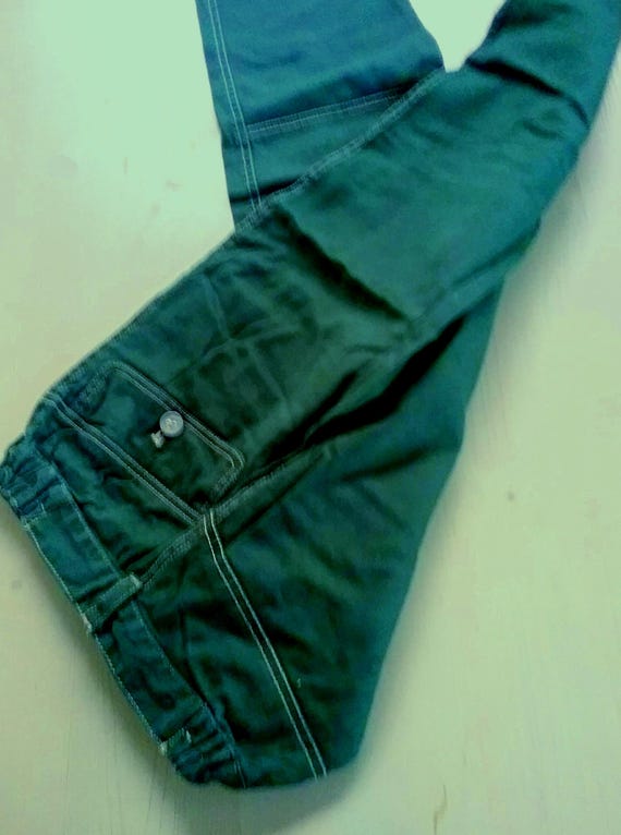 Sale 30% Pants, long, straight fit, dark green/fir, 4 pockets, measurements, other details, Young Fashion, Gender, Whoopi, Vintage
