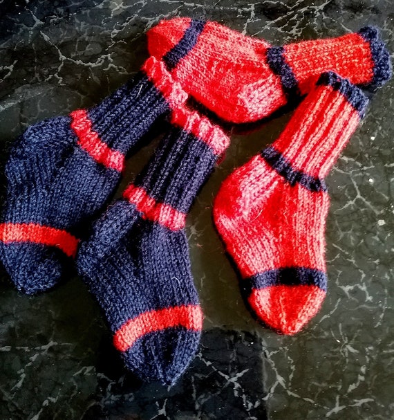 Thick wool socks, hand-knitted - available immediately - sofa socks - from baby size up to size 54 - by appointment