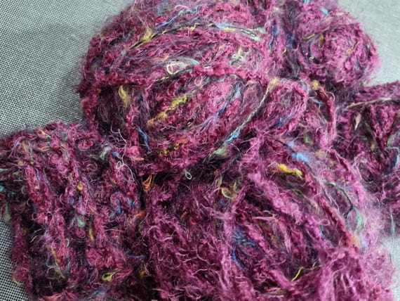 Wool, designer yarn blend, hand-wound, for casual crafts, e.g., vests, knitted shirts, crocheted tops, various fiber types, vintage wool