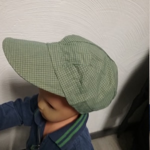 Rebajas 30% Gorra Verano- Gorra Käppi cuadros Peppino verde-azul Moda infantil vintage años 90
