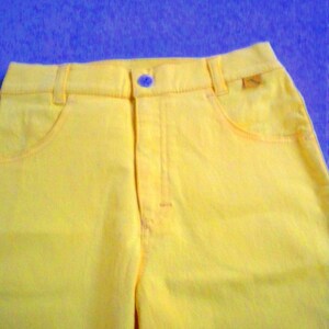 1990s, flared trousers, stretch trousers, girls, teenagers, young fashion yellow, more sizes, please note measurements, vintage image 3