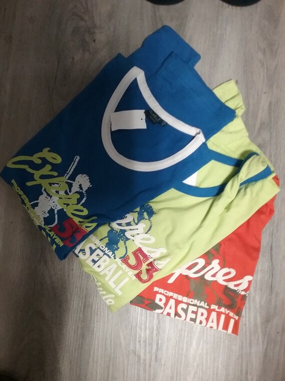 Tanktop, ärmelloses T-Shirt, Grafik-Express Baseball Sport Style, grün+blau+orange, Rundhals, Boys,Männer, Jungen, Blue Seven, Vintage