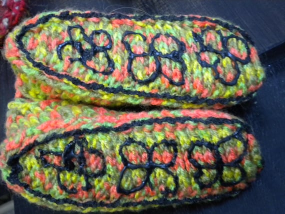 Handmade, slippers, non-slip soles, wool shoes, crochet shoes, other