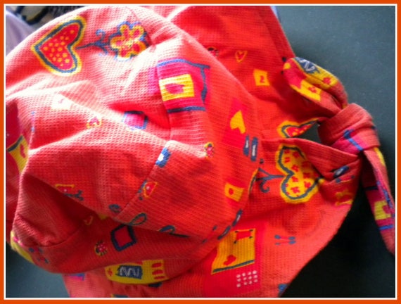 Sonnen- Hütchen, bunt mit Krempe,Schleife, passendes Hängerchen, Sonnenschutz, Gasser Austria Mädchen- Hut Kappe Mütze Vintage