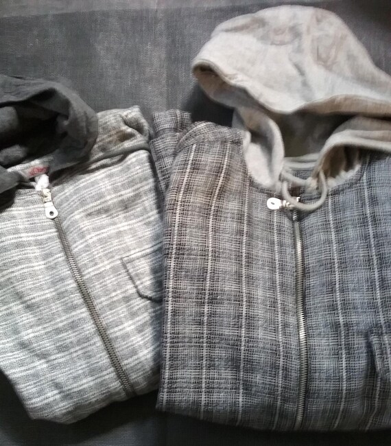 Sale 30% shirt, blouse, overshirt, hoodie, checked hooded shirt, thin jacket, unisex, BIG sizes, S.Oliver, vintage