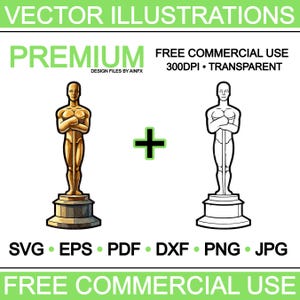 映画の勝利：アカデミー賞の遺産、svg、eps、pdf、dxf、png、jpg、ベクターファイル、イラスト、透明、cricuit、彫刻