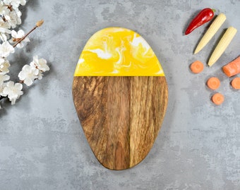 Yellow Cutting Board Mango Wood | Wedding Gift Ideas | Pastel Room Decor