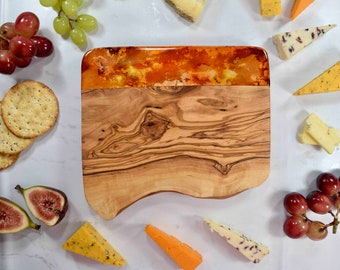 Burnt Orange Resin Cheese Board 21cm - Fathers Day Gift Ideas