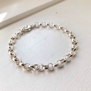 silver rolo chain bracelet 925 sterling bracelet rolo chain bracelet large rolo bracelet womens rolo chain bracelet mens rolo chain bracelet