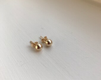 14kt Gold filled studs 5mm gold stud earrings gold filled earrings 14kt gold studs 14 karat gold fill earring studs solid gold studs earring