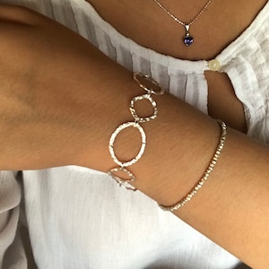 Sterling Silver Hammered Bracelet ladys silver textured bracelet silver bohemian bracelet silver boho bracelet silver rustic silver minimal