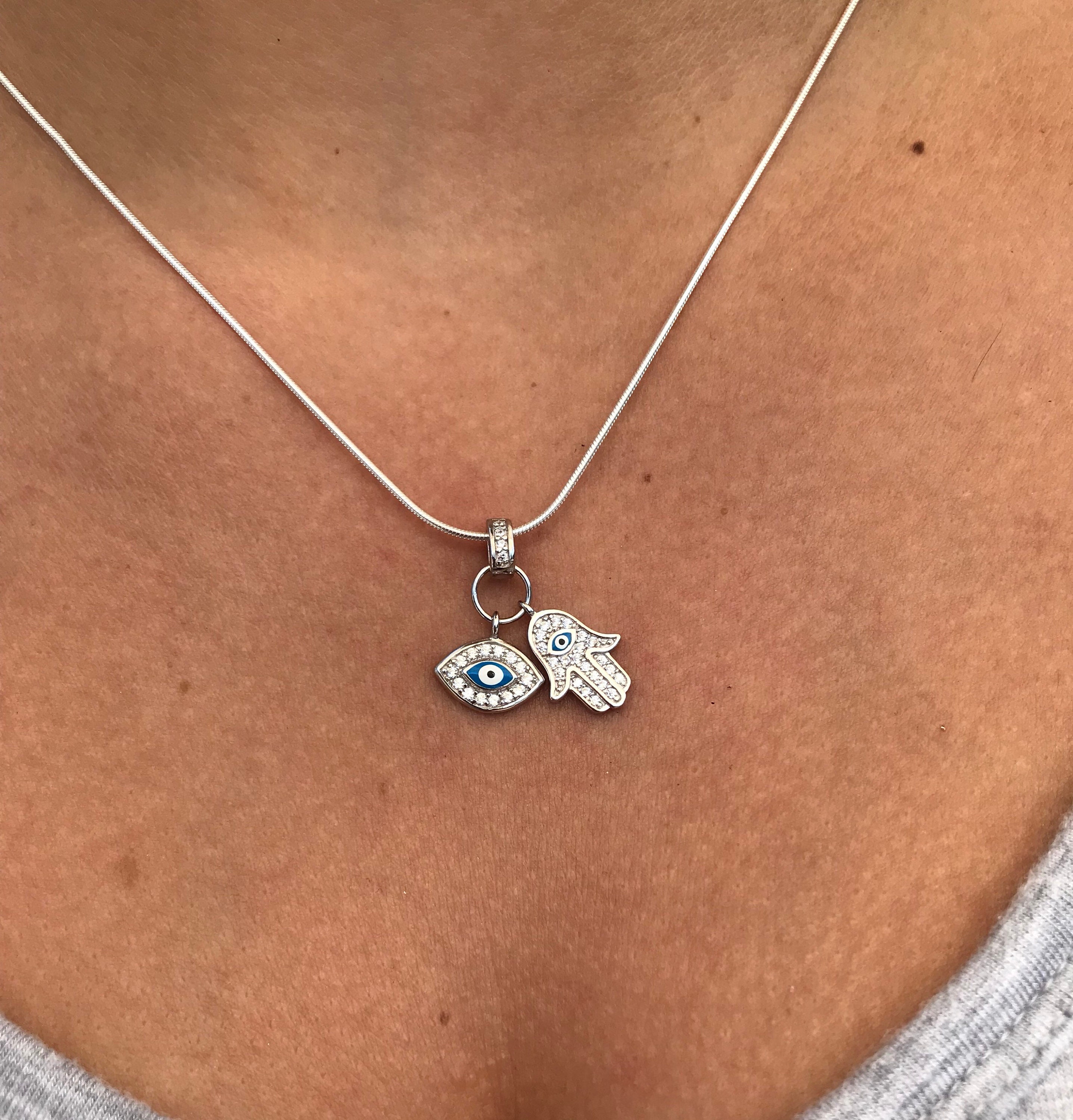 Diamond Evil Eye Necklaces | Temple and Grace USA