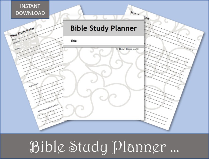 Bible Study Planner Printable including Bible Study Notes | Etsy