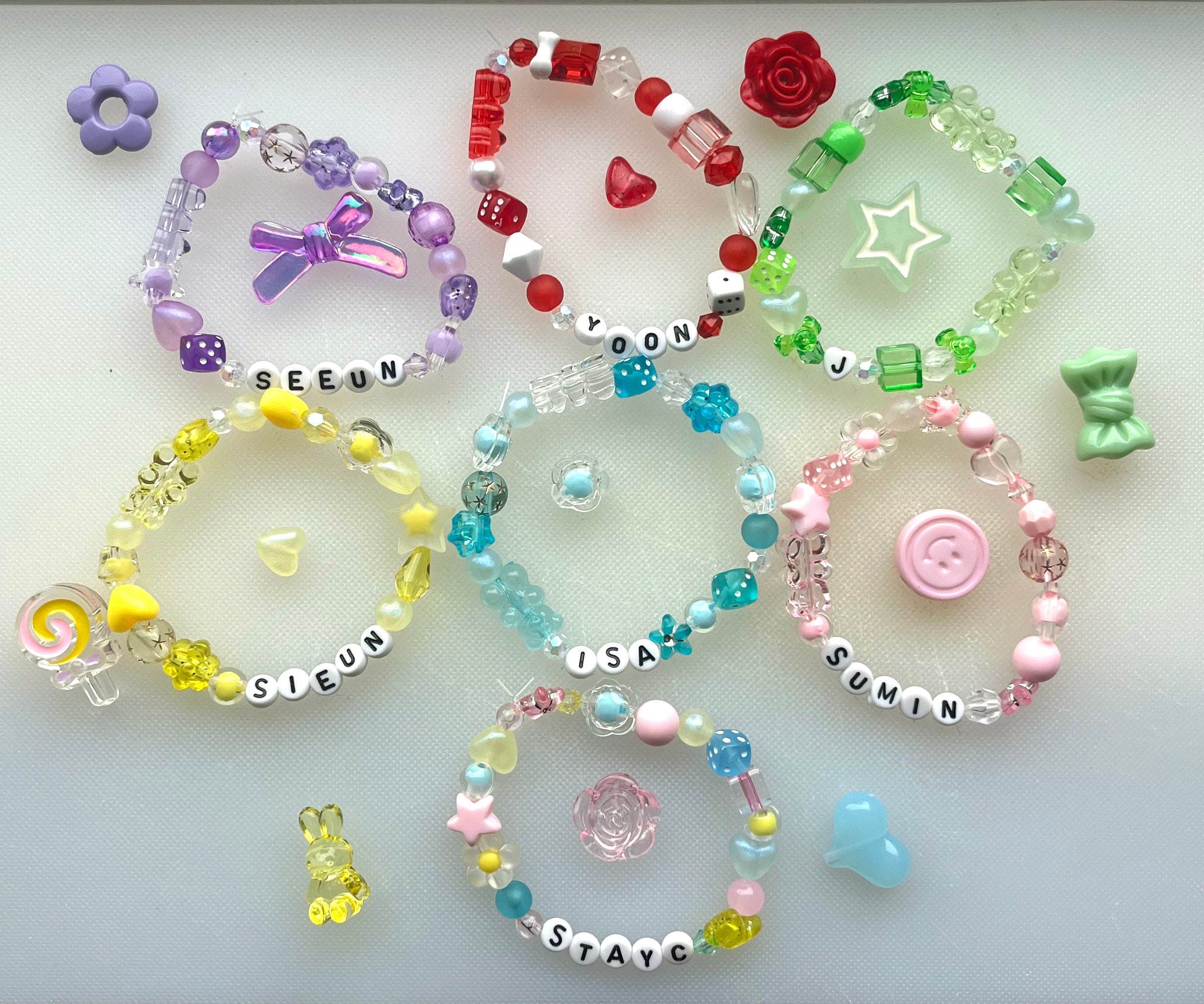 Custom STAYC Stretchy Beaded Bracelets (custom COLOR, Custom