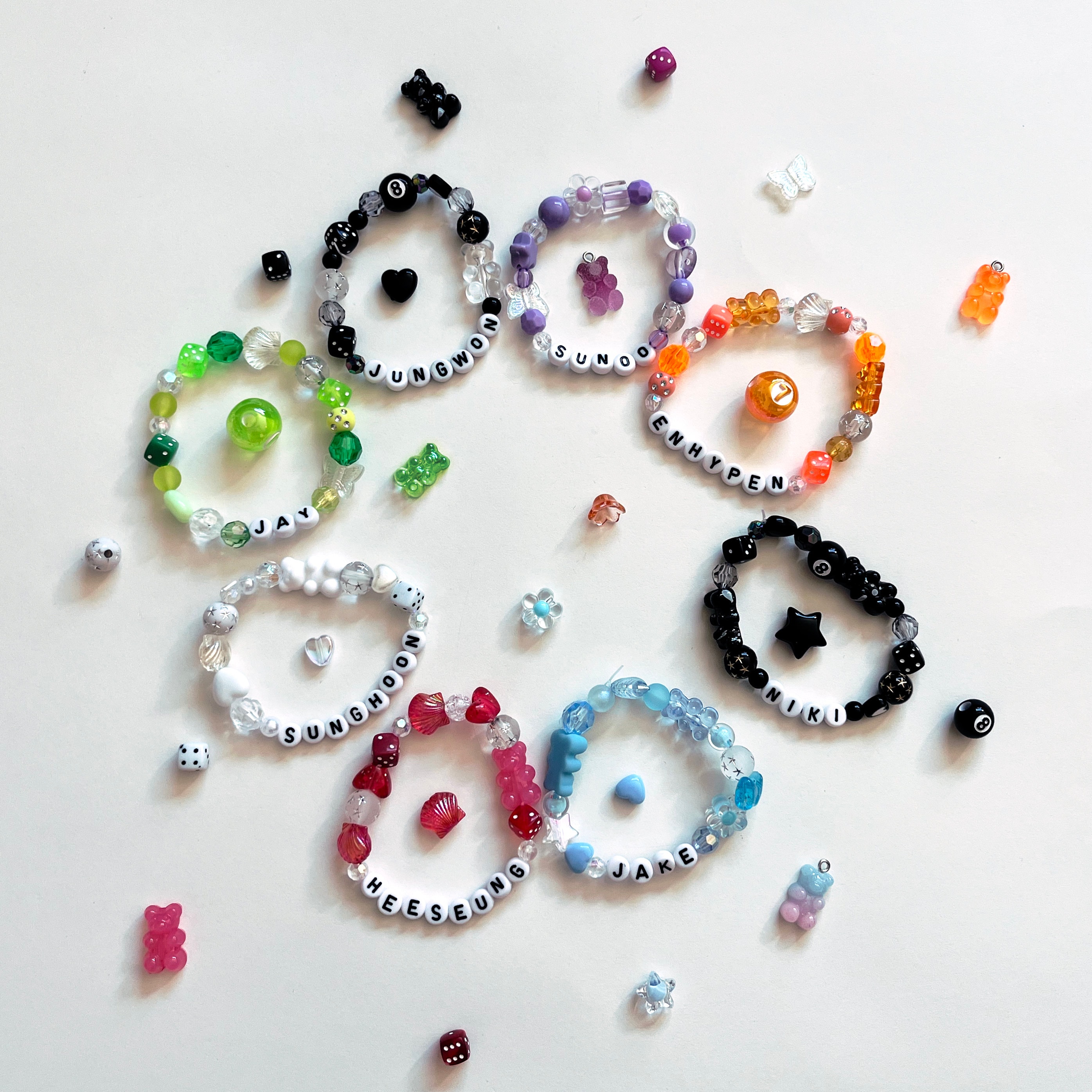 Custom ENHYPEN Stretchy Beaded Bracelets (custom COLOR