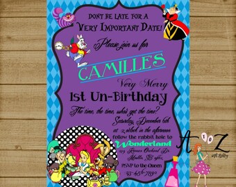 Unbirthday Invite Etsy