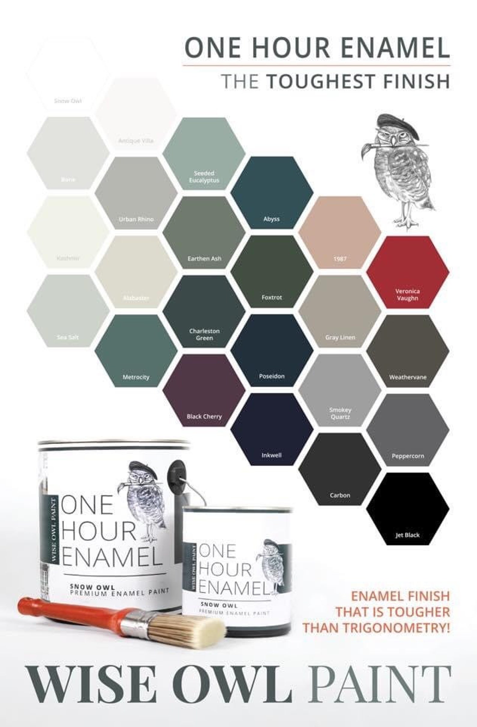 One Hour Enamel Wise Owl Paint Brand New Colors Countertop Etsy