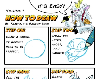 How to Draw Funny Furry Artist Comic Instructional Meme Poster Print