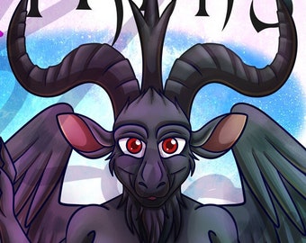 NSFW Baphomet Trans Rites Satanic Demon Goat Transgender Rights LGBT Poster Print