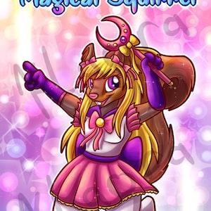 Magical Squirrel Girl Furry Sailor Moon Poster Print