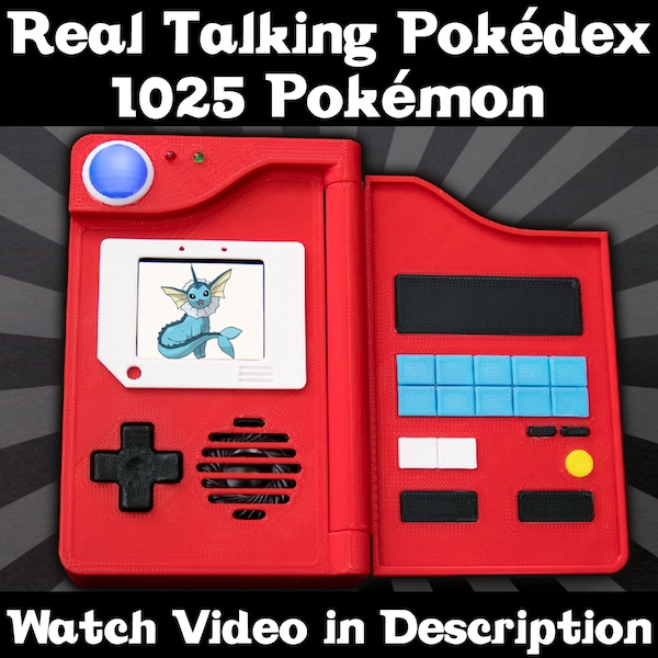Real Electronic Talking Pokédex - 1025 Pokémon - Fully Functional