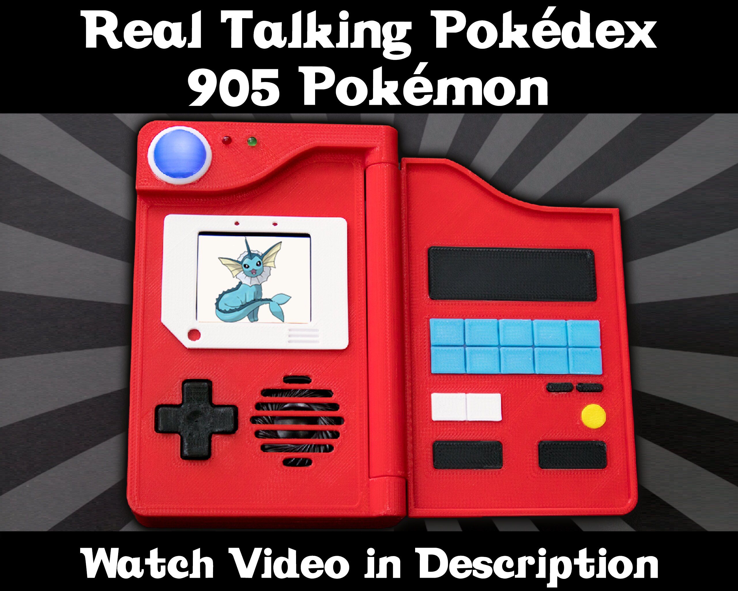 Real Electronic Talking Pokédex 905 Pokémon Fully Functional